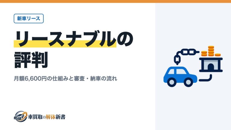 リースナブルの評判|月額6,600円の仕組みと審査・納車の流れ