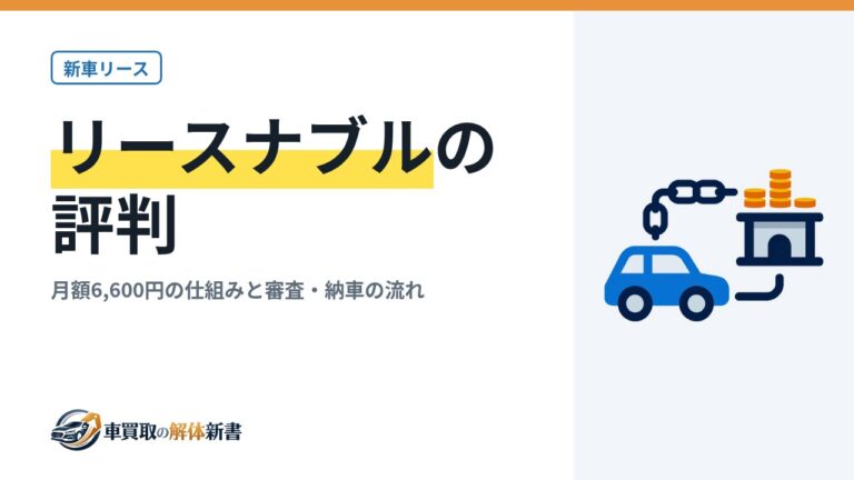 リースナブルの評判|月額6,600円の仕組みと審査・納車の流れ